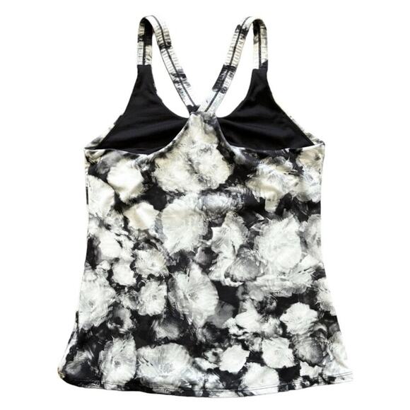 ATHLETA Floral Crush Optimism Tank Black & White SZ M - Picture 5 of 9